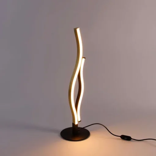 Trio Leuchten Design tafellamp zwart met goud incl. LED dimbaar - Blaze