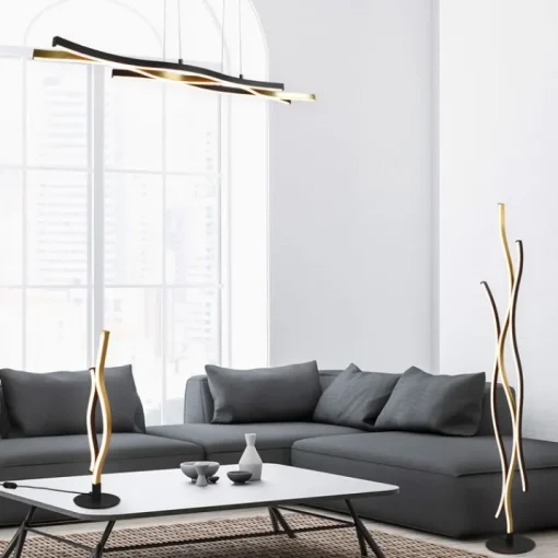 Trio Leuchten Design tafellamp zwart met goud incl. LED dimbaar - Blaze