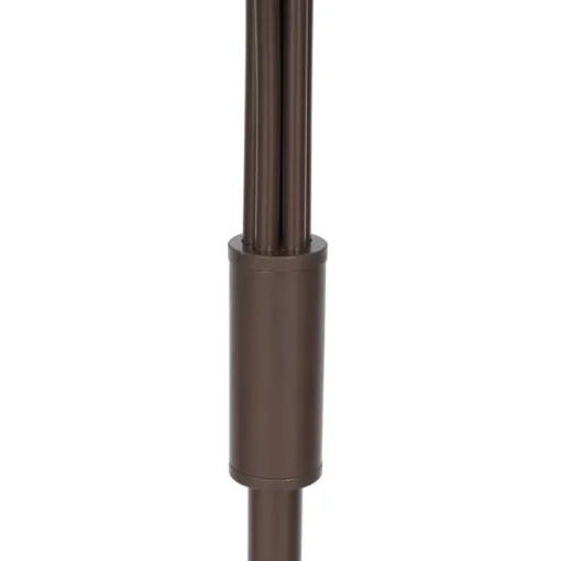 QAZQA Design vloerlamp brons met brons glas 5-lichts - Athens