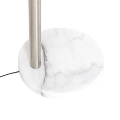 QAZQA Design vloerlamp staal met opaal glas 5-lichts - Sixties Marmo