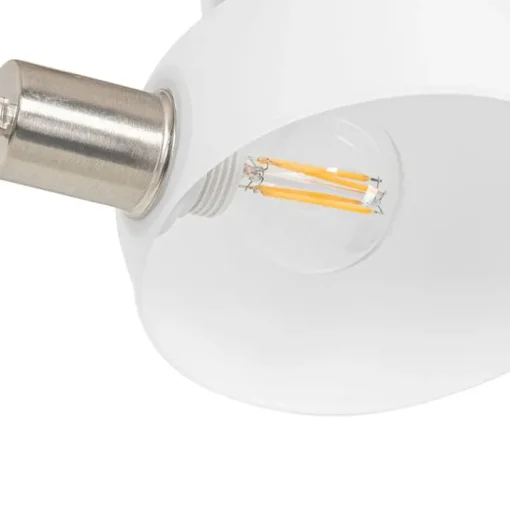 QAZQA Design vloerlamp staal met opaal glas 5-lichts - Sixties Marmo