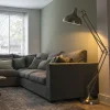 QAZQA Design vloerlamp staal verstelbaar - Hobby