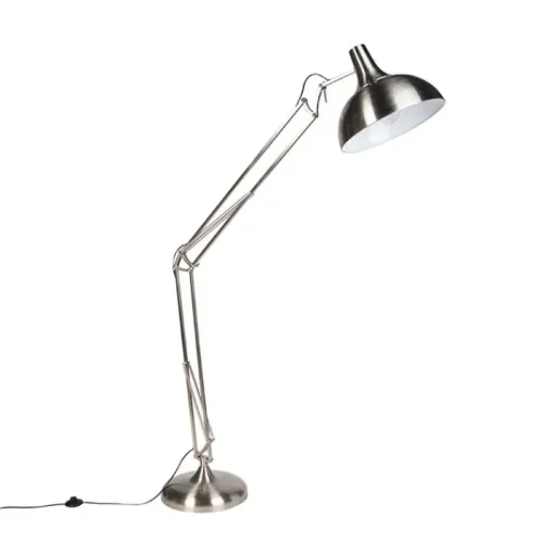 QAZQA Design vloerlamp staal verstelbaar - Hobby