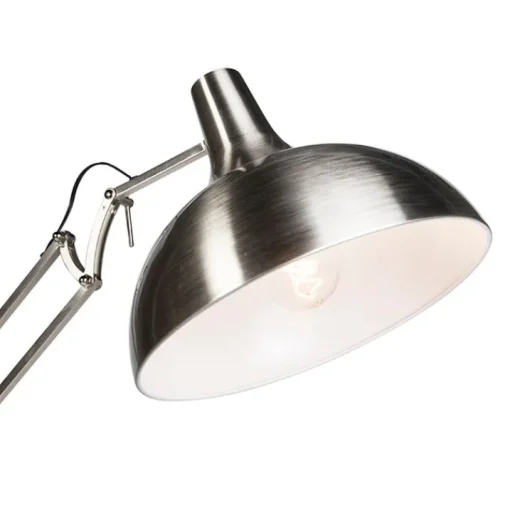 QAZQA Design vloerlamp staal verstelbaar - Hobby