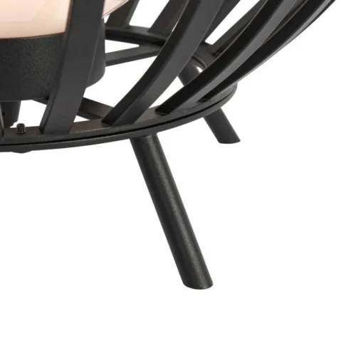 QAZQA Design vloerlamp zwart met opaal 70 cm IP44 - Angela