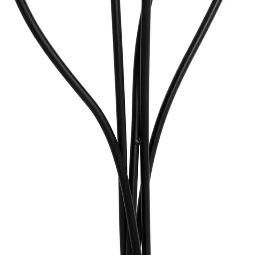 QAZQA Design vloerlamp zwart met stoffen kappen 5-lichts - Melis
