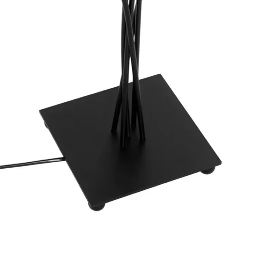 QAZQA Design vloerlamp zwart met stoffen kappen 5-lichts - Melis
