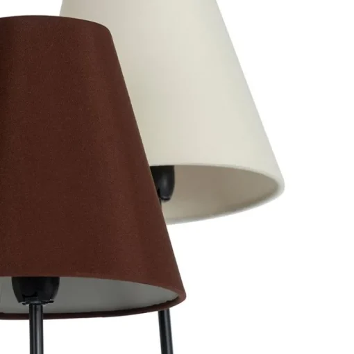 QAZQA Design vloerlamp zwart met stoffen kappen 5-lichts - Melis