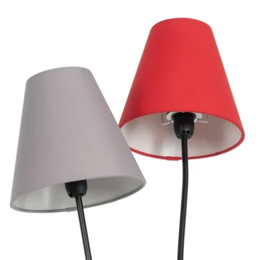 QAZQA Design vloerlamp zwart met stoffen kappen 5-lichts - Melis
