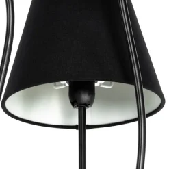 QAZQA Design vloerlamp zwart met stoffen kappen 5-lichts - Melis