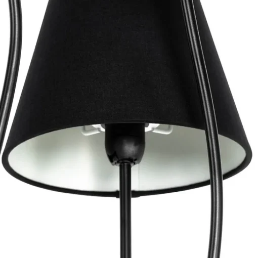 QAZQA Design vloerlamp zwart met stoffen kappen 5-lichts - Melis