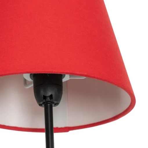 QAZQA Design vloerlamp zwart met stoffen kappen 5-lichts - Melis