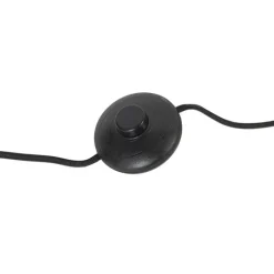 QAZQA Design vloerlamp zwart met smoke glas - Bliss