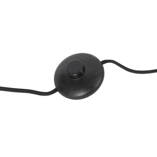 QAZQA Design vloerlamp zwart met smoke glas - Bliss