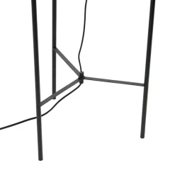 QAZQA Design vloerlamp zwart met smoke glas - Bliss