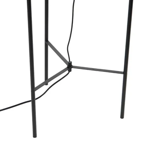 QAZQA Design vloerlamp zwart met smoke glas - Bliss