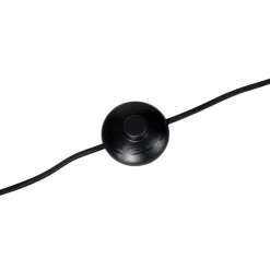 QAZQA Design vloerlamp zwart met goud - Mayelle