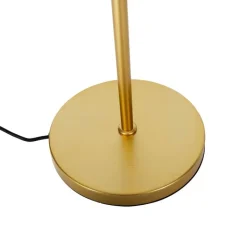 QAZQA Design vloerlamp zwart met goud 3-lichts - Sinem