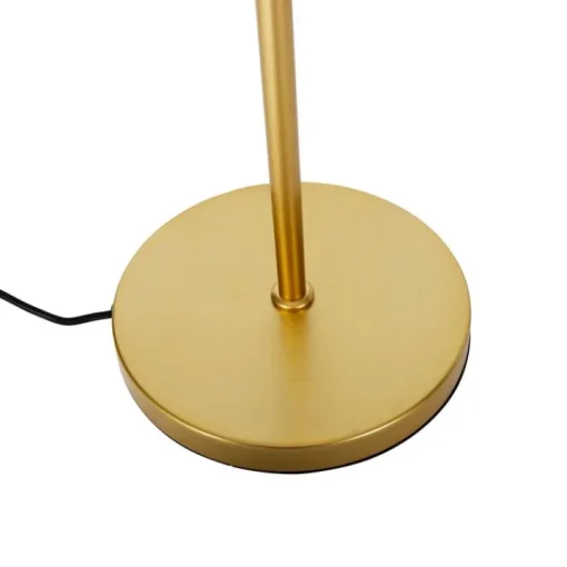 QAZQA Design vloerlamp zwart met goud 3-lichts - Sinem