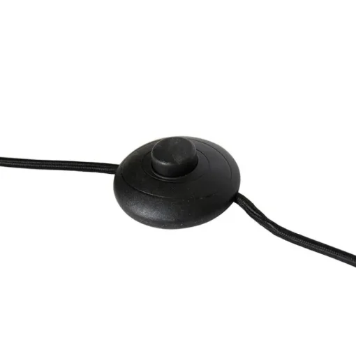 QAZQA Design vloerlamp zwart met goud 3-lichts - Sinem