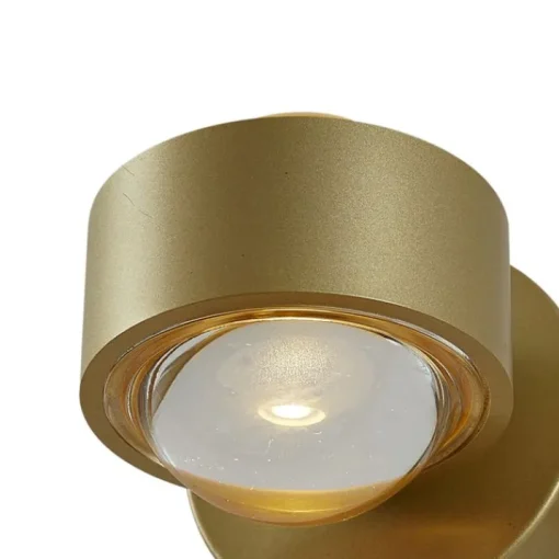 QAZQA Design wandlamp messing incl. LED IP44 - Lens