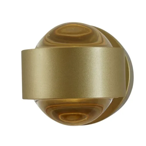 QAZQA Design wandlamp messing incl. LED IP44 - Lens