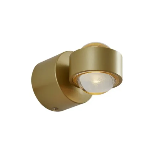 QAZQA Design wandlamp messing incl. LED IP44 - Lens
