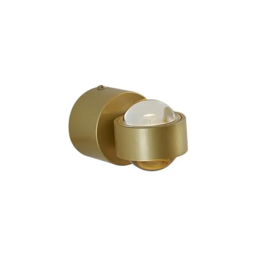 QAZQA Design wandlamp messing incl. LED IP44 - Lens