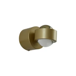 QAZQA Design wandlamp messing incl. LED IP44 - Lens