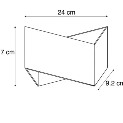 QAZQA Design wandlamp wit met zilveren binnenkant - Fold