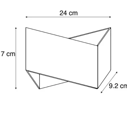QAZQA Design wandlamp wit met zilveren binnenkant - Fold