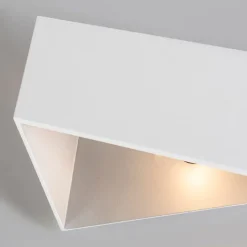 QAZQA Design wandlamp wit met zilveren binnenkant - Fold