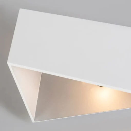 QAZQA Design wandlamp wit met zilveren binnenkant - Fold