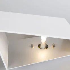 QAZQA Design wandlamp wit met zilveren binnenkant - Fold