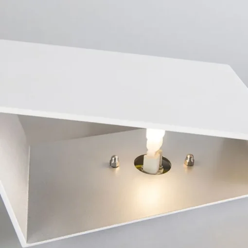 QAZQA Design wandlamp wit met zilveren binnenkant - Fold