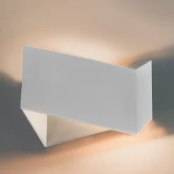 QAZQA Design wandlamp wit met zilveren binnenkant - Fold