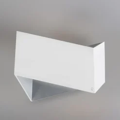 QAZQA Design wandlamp wit met zilveren binnenkant - Fold