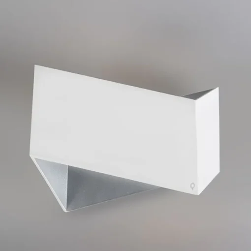 QAZQA Design wandlamp wit met zilveren binnenkant - Fold