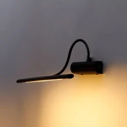 QAZQA Design wandlamp zwart 32 cm incl. LED met dimmer - Tableau