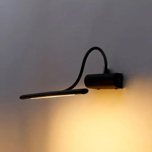 QAZQA Design wandlamp zwart 32 cm incl. LED met dimmer - Tableau