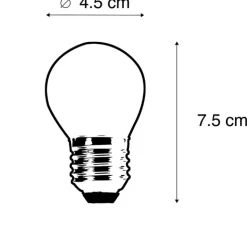 LUEDD E27 dimbare LED filament kogellamp 3W 250 lm 2700K