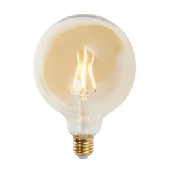 LUEDD E27 dimbare LED filament lamp G125 goldline 5W 450 lm 2200K