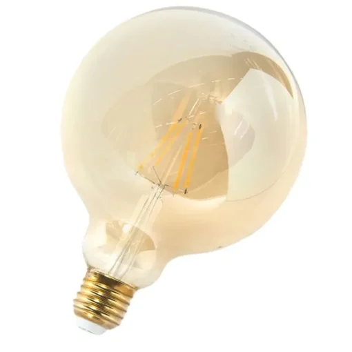 LUEDD E27 dimbare LED filament lamp G125 goldline 5W 450 lm 2200K