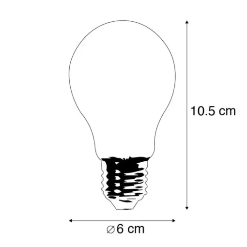 LUEDD E27 dimbare LED filament lamp A60 goldline 5W 380 lm 2200K