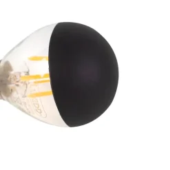 LUEDD E14 dimbare LED filamentlamp kopspiegel P45 zwart 300 lm 2700K