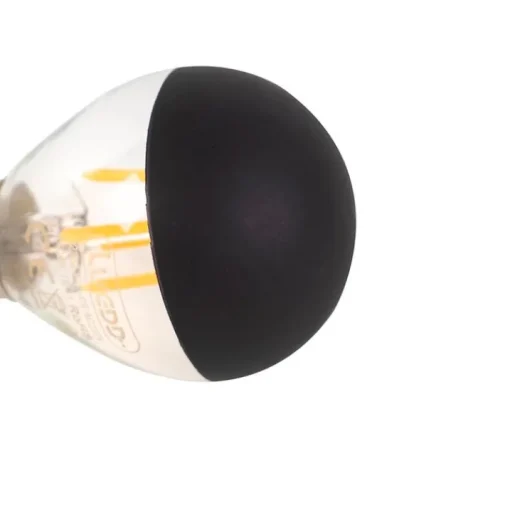 LUEDD E14 dimbare LED filamentlamp kopspiegel P45 zwart 300 lm 2700K