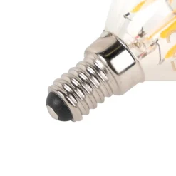 LUEDD E14 dimbare LED filamentlamp kopspiegel P45 zwart 300 lm 2700K