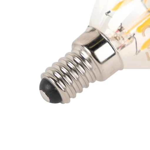 LUEDD E14 dimbare LED filamentlamp kopspiegel P45 zwart 300 lm 2700K