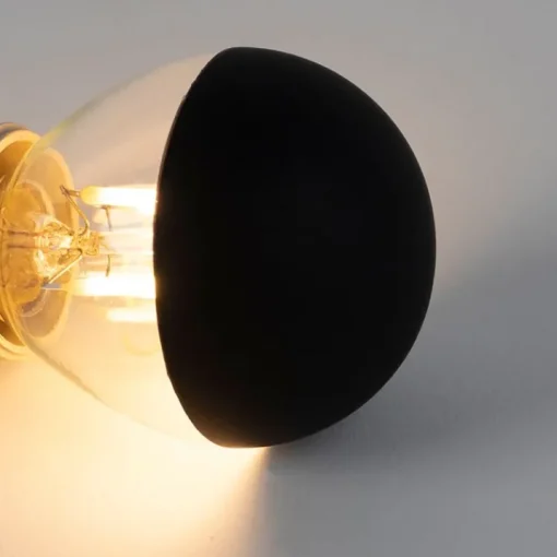 LUEDD E14 dimbare LED filamentlamp kopspiegel P45 zwart 300 lm 2700K