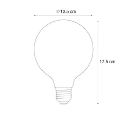 LUEDD E27 dimbare LED goud G125 5W 450 lm 3000K